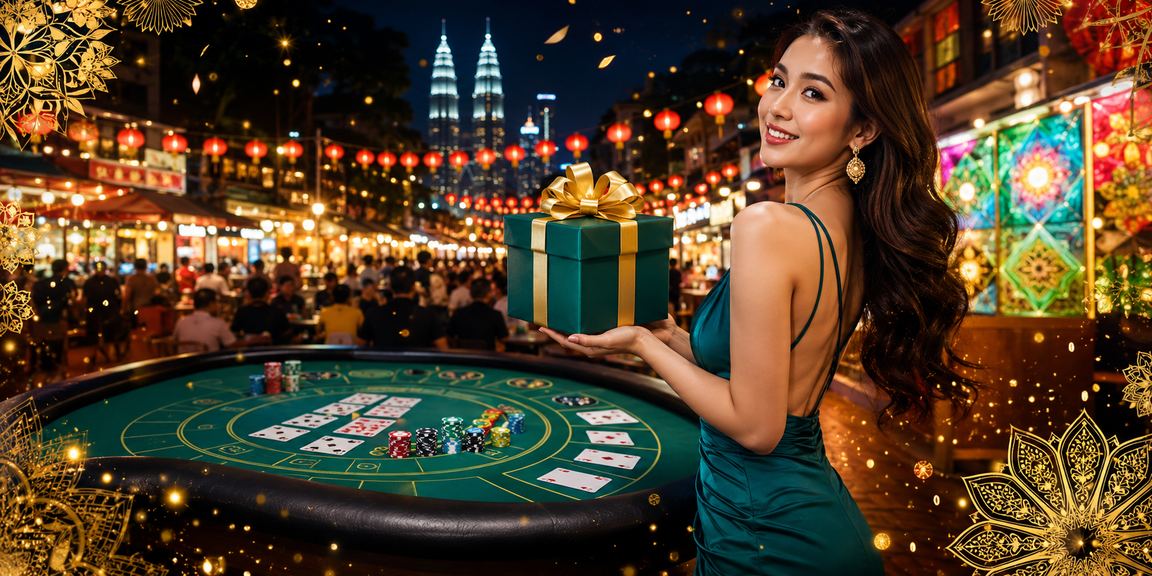 Pemain meja kasino langsung di Kuala Lumpur memainkan permainan kad blackjack